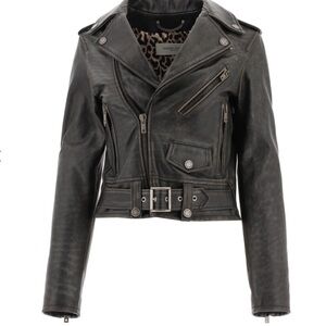 Golden Goose Black Leather Biker Jacket
